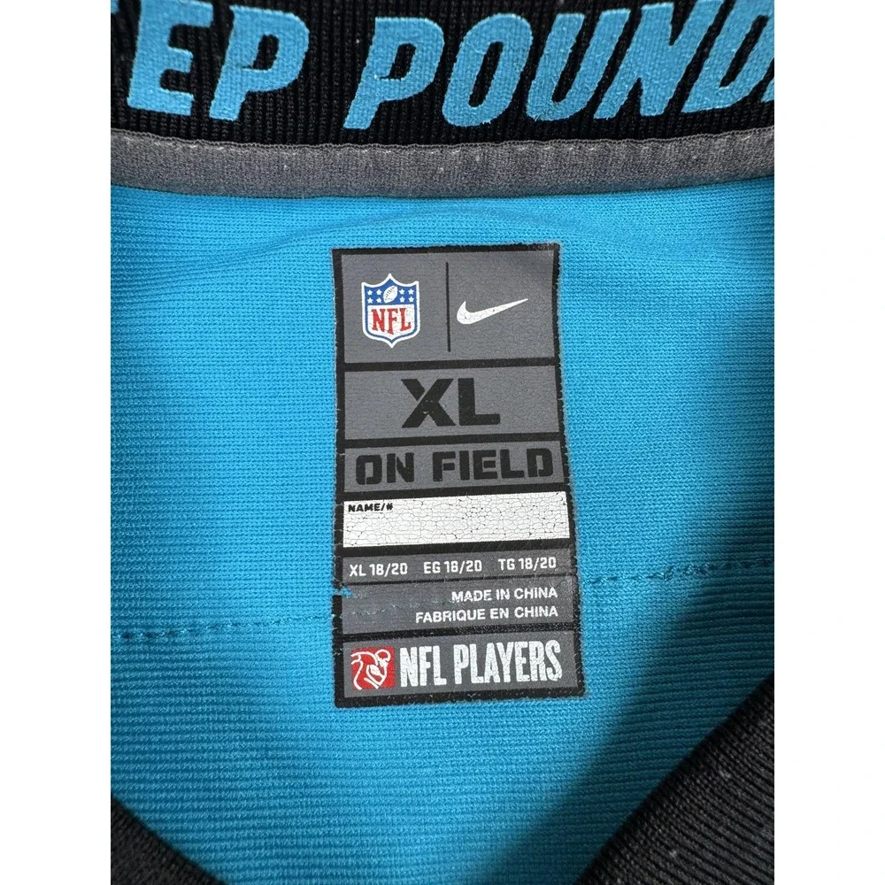 Carolina Panthers Football Jersey Boys Youth XL Blue NFL Nike Newton 1 On Field